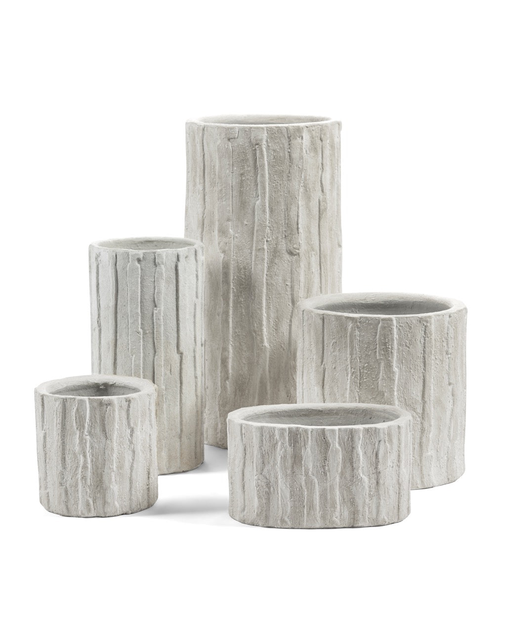 Pflanztopf RIFT Wollweiss